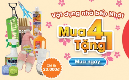 Lần đầu tiên tại Muachung.vn: Mua 4 tặng 1 vật dụng nhà bếp Nhật Bản chính hãng