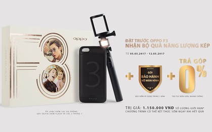 Oppo F3 cho phép đặt trước tại Viettel Store cùng bộ quà tặng trị giá 1.150.000 đồng