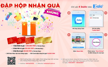 Cùng LOTTE Mart "dzô" Zalo đập hộp nhận quà