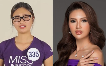 Thí sinh "Hoa hậu Hoàn vũ VN" lộ mặt mộc nhợt nhạt, kém sắc khi ít son phấn
