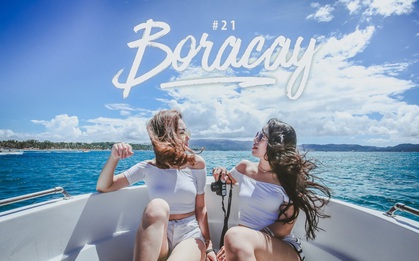 Theo chân hai cô bạn xinh đẹp khám phá thiên đường biển Boracay