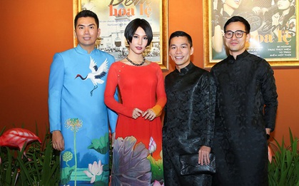 Dàn sao diện áo dài rạng rỡ tham dự công diễn Đêm Hoa Lệ