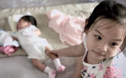 Quang Huy kể chuyện con gái 4 tuổi muốn bảo vệ và chạy đi kiếm sữa cho em mới sinh