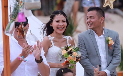 Đám cưới hạnh phúc bên bãi biển của nữ MC tuyển chồng với chú rể tìm được sau 1 tháng