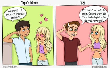 Bạn có thể nhận ra người bạn yêu trong tưởng tượng và thực tế khác nhau thế nào không?