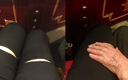 Đây là phản ứng siêu dễ thương của bà khi lần đầu tiên thấy cháu mặc quần rách