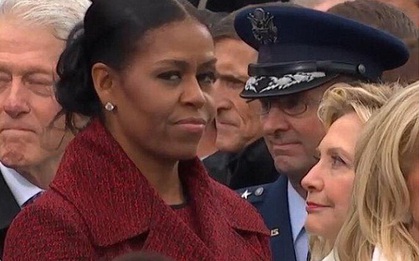 Giải mã ánh mắt khó hiểu của bà Michelle Obama trong lễ nhậm chức của Tổng thống Donald Trump