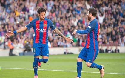 Tam tấu MSN cùng ghi bàn, Barca tiếp tục đeo bám Real