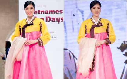 Lần đầu mặc Hanbok, Hoa hậu Huỳnh Tiên xinh đẹp "đọ sắc" cùng Miss Korea 2016