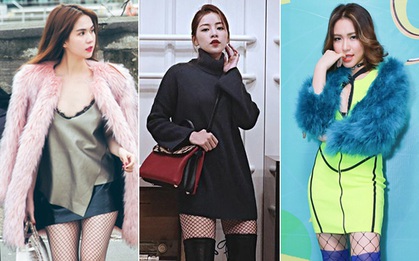 Tất lưới đúng mốt & khó mặc: Chi Pu diện xuất sắc nhất, Ngọc Trinh - Hòa Minzy lại tự dìm mình