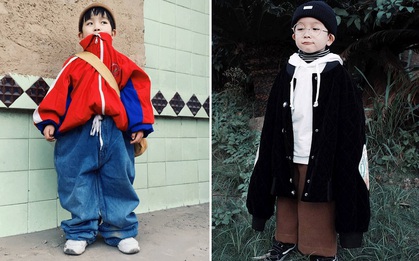 Cậu nhóc 4 tuổi chuyên lấy quần áo của bố diện thành đồ phong cách retro siêu độc đáo