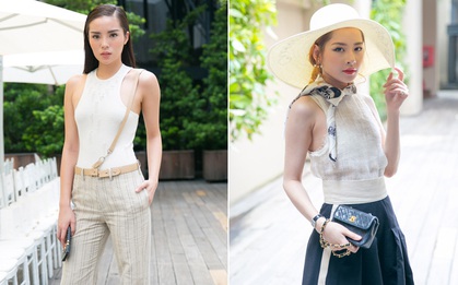Kỳ Duyên không thể "đơn giản" hơn, Chi Pu "chống nắng" hết mình trên thảm đỏ show Lâm Gia Khang
