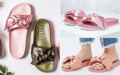 Cả Topshop và Forever 21 cùng copy y xì dép nơ của Rihanna, giá rẻ chỉ bằng 1/4