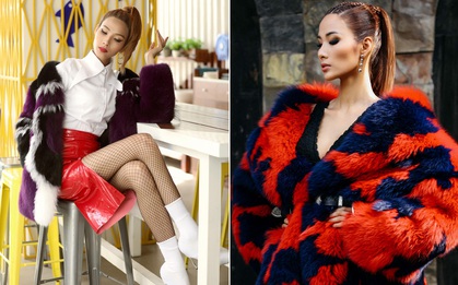 40 độ C, Hoàng Thùy vẫn bình thản mặc toàn áo lông để "đọ" style với Lan Khuê & Minh Tú