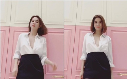 Diện áo trễ nải, Ngọc Trinh bị soi lộ ngực khi thả rông vòng 1