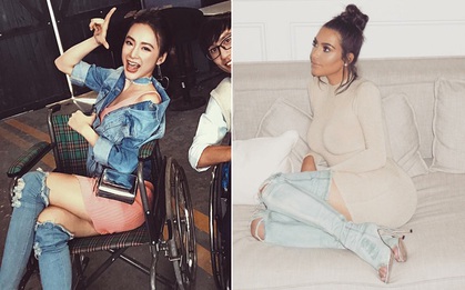 Diện cùng kiểu boot denim, Angela Phương Trinh khẳng định khả năng chịu ngốt không thua Kim