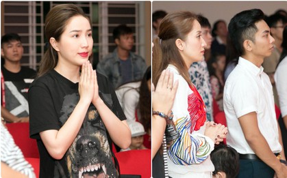 Bảo Thy giản dị, vợ chồng Khánh Thi - Phan Hiển đưa con trai cưng dự lễ giỗ tổ sân khấu