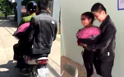 Số đỏ ngày 20/10: Thanh niên được công an chở đi tặng hoa cho vợ vì không đội mũ bảo hiểm