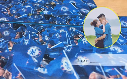 Khi 2 fan cuồng Chelsea về một nhà, đến cả thiệp cưới cũng phải giống vé bóng đá mới chịu cơ
