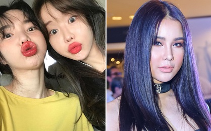 Cùng chạy theo xu hướng "mặt phù cằm nhọn", gái Việt và gái Hàn cứ giống nhau y xì đúc