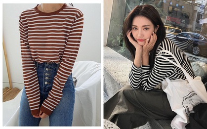 Áo kẻ ngang dài tay: item mặc thế nào cũng đẹp và không thể thiếu trong tủ đồ thu của các nàng