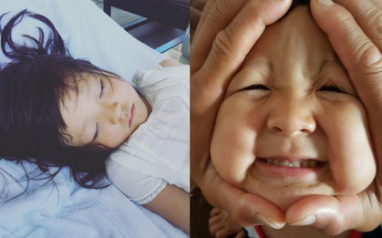 Phì cười trước sự khác biệt giữa hình bố và mẹ chụp thiên thần nhí Choo Sarang