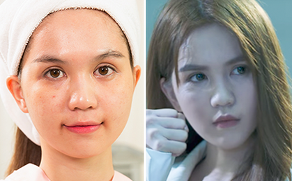 Để nhập vai đả nữ, Ngọc Trinh được yêu cầu gấp rút thon gọn mặt