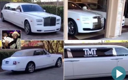 Mayweather khoe 6 siêu xe Rolls-Royce màu trắng trị giá hơn 62 tỷ đồng