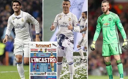 Man Utd dùng De Gea và 183 triệu bảng, đổi lấy Ronaldo và Morata