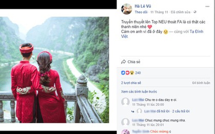Nhờ chăm đi comment dạo và đua top, thanh niên 29 tuổi tự nhiên lấy được vợ