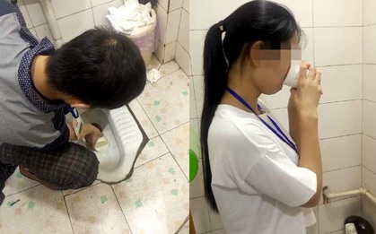 Công ty trừng phạt nhân viên bằng cách uống nước trong bồn cầu