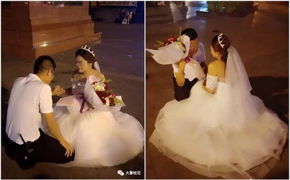 Được bạn gái mặc váy cưới quỳ gối cầu hôn, chàng trai trẻ đã có câu trả lời bất ngờ