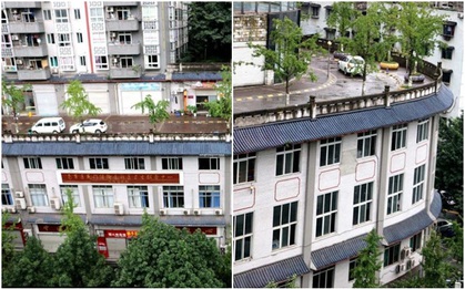 Đất chật người đông, Trung Quốc đành xây hẳn đường đi trên nóc nhà