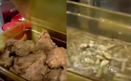 Thịt gà chuyển màu, khoai tây có mùi lạ: Hình ảnh từ một nhà hàng KFC khiến nhiều người rùng mình