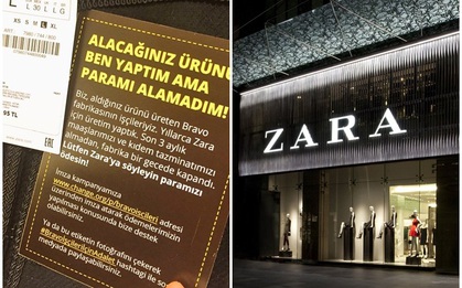 Hãng thời trang nổi tiếng Zara bị công nhân tố nợ lương 3 tháng thông qua lời kêu cứu trên nhãn quần áo