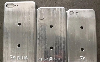 Thiết kế iPhone 7s, 7s Plus và iPhone 8 lộ diện trong cùng một hình ảnh