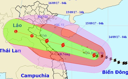 Bão số 10 có thể giật cấp 15, sức gió 150km/h trước khi đổ bộ Nghệ An - Quảng Trị