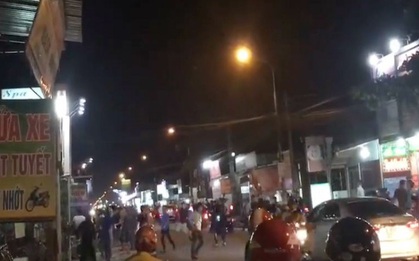 Hàng chục thanh niên chém nhau như phim hành động