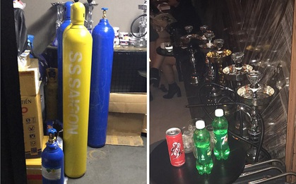Tạm giữ nhiều bình shisha, khí cười không rõ nguồn gốc tại quán cà phê ở Sài Gòn