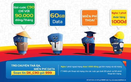 MobiFone cho ra mắt gói cước C90 siêu "khủng" khiến giới trẻ phát cuồng