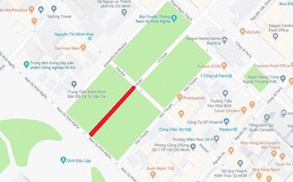 TP.HCM: Cấm một phần đường Lê Duẩn trong 4 ngày từ 28/12 đến 1/1/2018