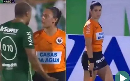 "Thả tim" nữ trọng tài, nhà vô địch World Cup nhận thẻ vàng