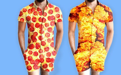 Mẫu jumsuit lòe loẹt in hình đồ ăn khiến các anh chàng trở nên ngon mắt hơn bao giờ hết