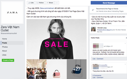 Thông tin về Zara Việt Nam Outlet, sale đồng giá 100.000 đồng hoàn toàn là lừa đảo!