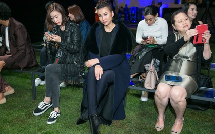 Không cầu kỳ lòe loẹt, Thanh Hằng "kín như bưng" ngồi ghế đầu show thời trang tại Milan Fashion Week