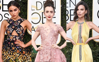 Thảm đỏ Quả Cầu Vàng 2017: Lily Collins đẹp như công chúa, đánh bật dàn Hoa hậu, mỹ nhân Hollywood