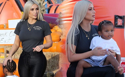 "Nữ hoàng thị phi" Kim Kardashian kín đáo, xinh đẹp bất ngờ, ra dáng mẹ hiền bên 2 con nhỏ đáng yêu