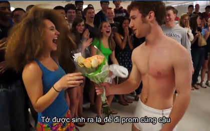 Dựng hẳn vở kịch đi sinh em bé chỉ để nói câu: "Mình sinh ra để đi prom với cậu!"