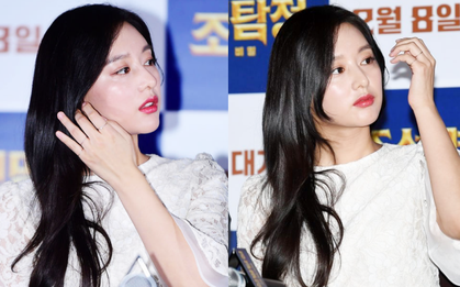 Có ai như nữ thần "Hậu duệ mặt trời" Kim Ji Won, lộ nọng cằm vẫn đẹp ná thở như đi thảm đỏ thế này?