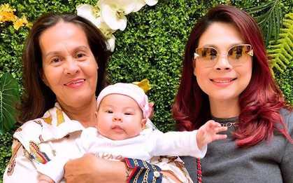 Con gái 3 tháng tuổi của Thanh Thảo phản ứng bất ngờ trong lần đầu tiên gặp bà ngoại ở Pháp